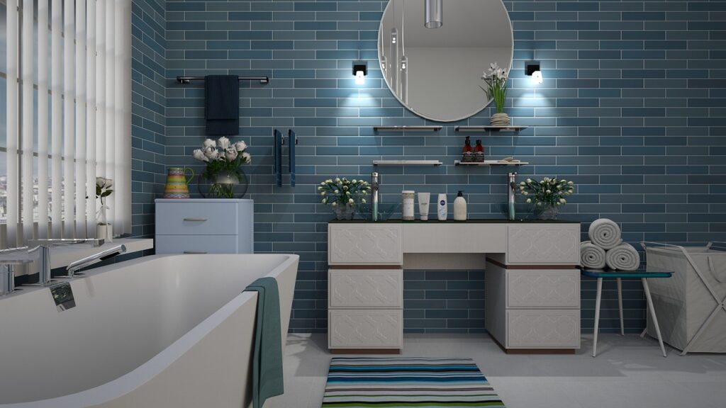 bathroom backsplash subway tiles