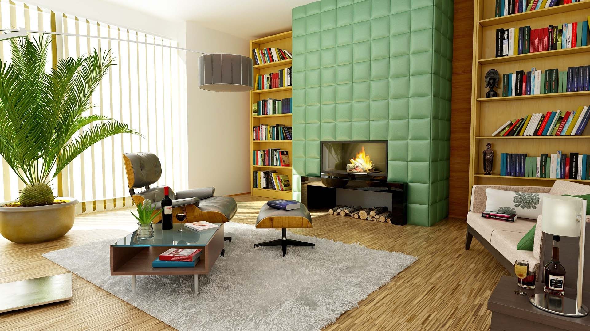apartment with fireplace